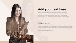 Double Exposure Business PowerPoint Template text add slide