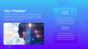 Futuristic PowerPoint Presentation Template Deck mission slide