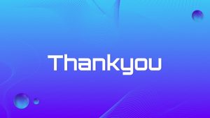 Futuristic PowerPoint Presentation Template Deck thank you slide