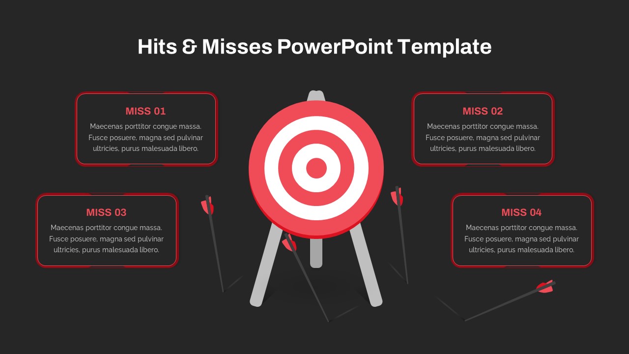 Hits And Misses PowerPoint Templates sections