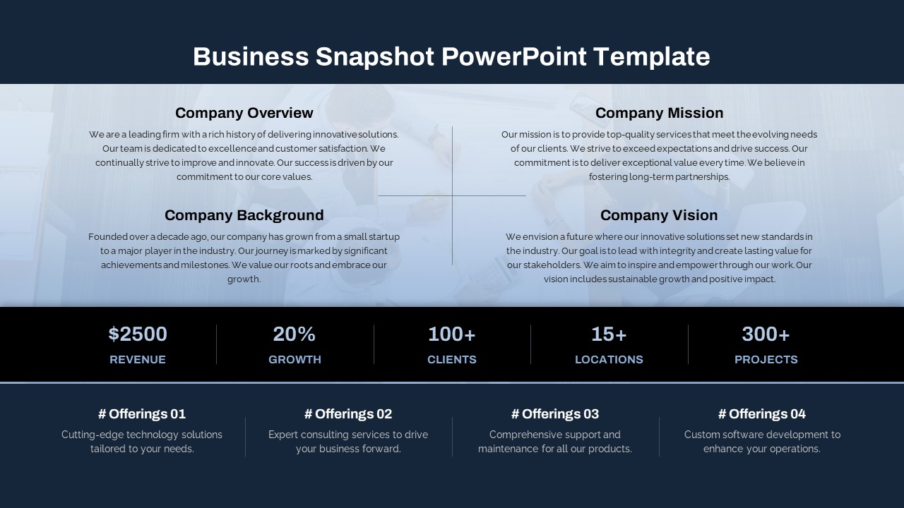 Business Snapshot PowerPoint Template