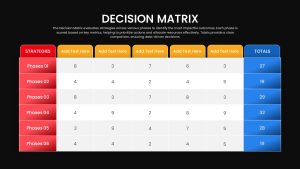 Decision Matrix PowerPoint Slide Black