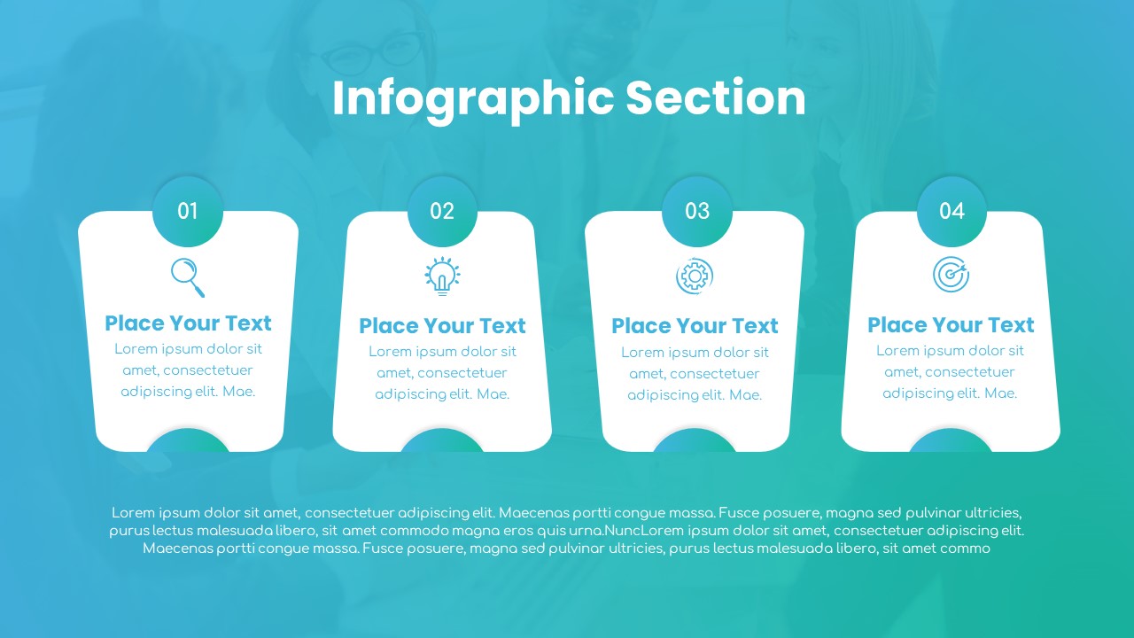 PowerPoint Deck with Image Background infographic slide