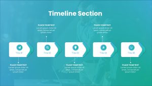 PowerPoint Deck with Image Background timeline slide