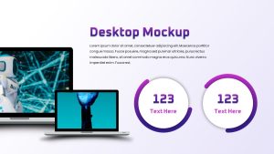 Robotics PowerPoint Template Free desktop mockup