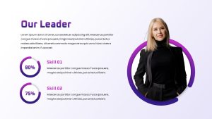 Robotics PowerPoint Template Free leader slide