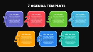 7 Agenda Presentation Slide Black