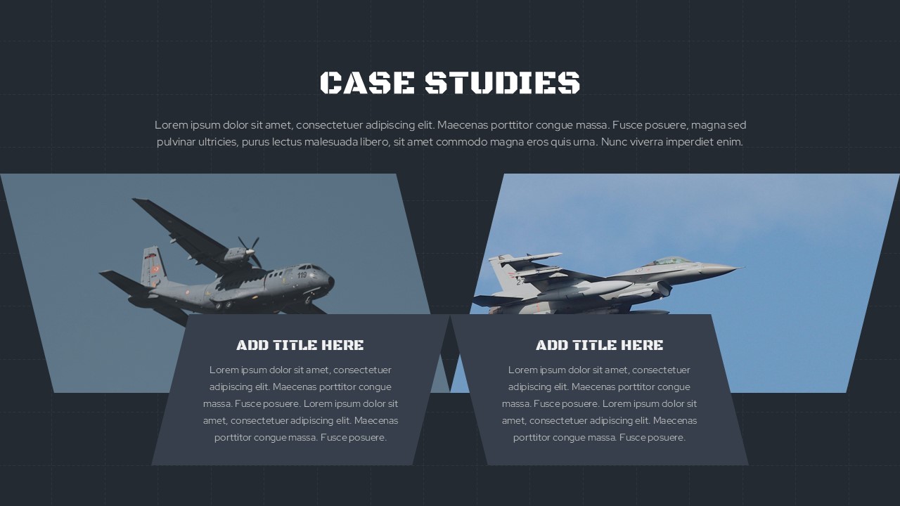 Air Force PowerPoint Presentation Template case studies