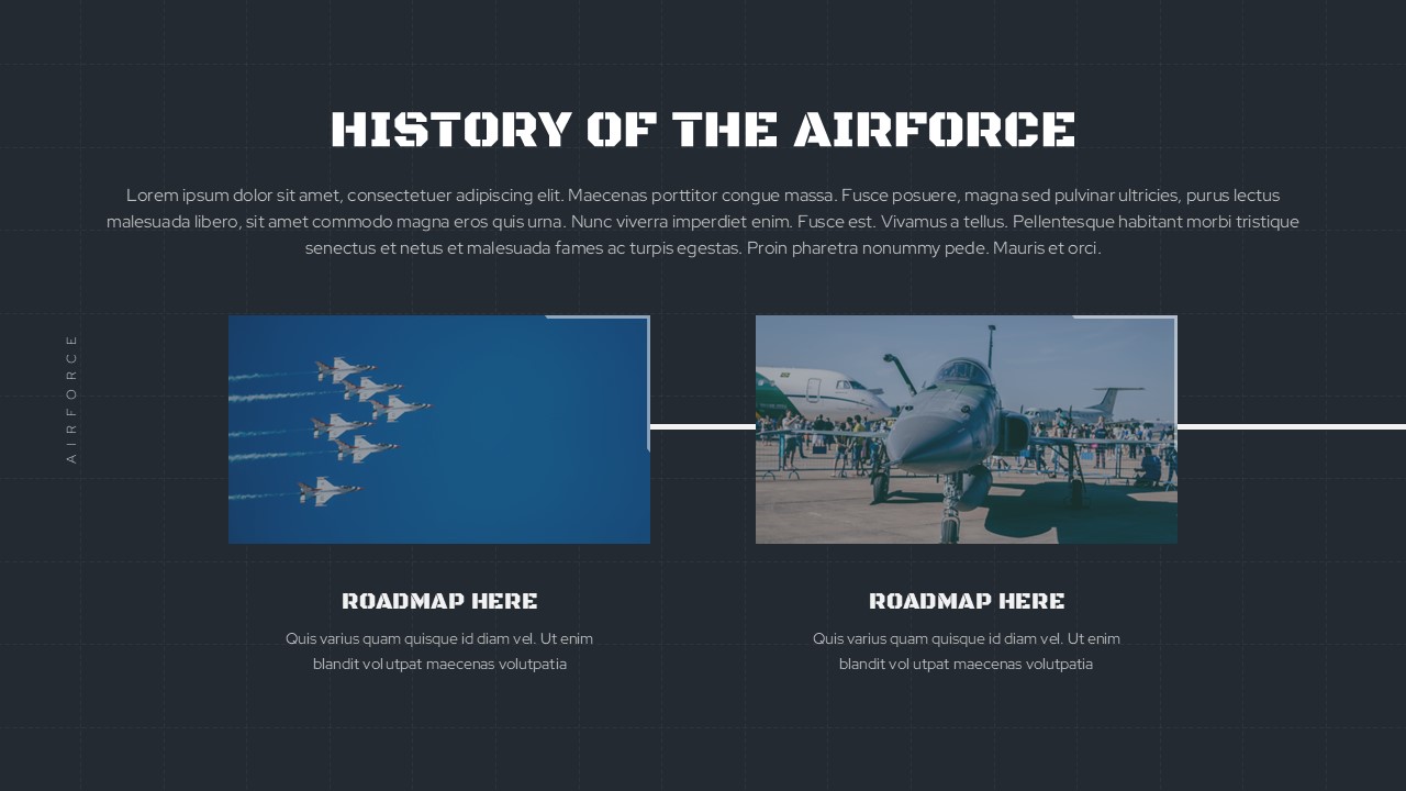 Air Force PowerPoint Presentation Template history slide