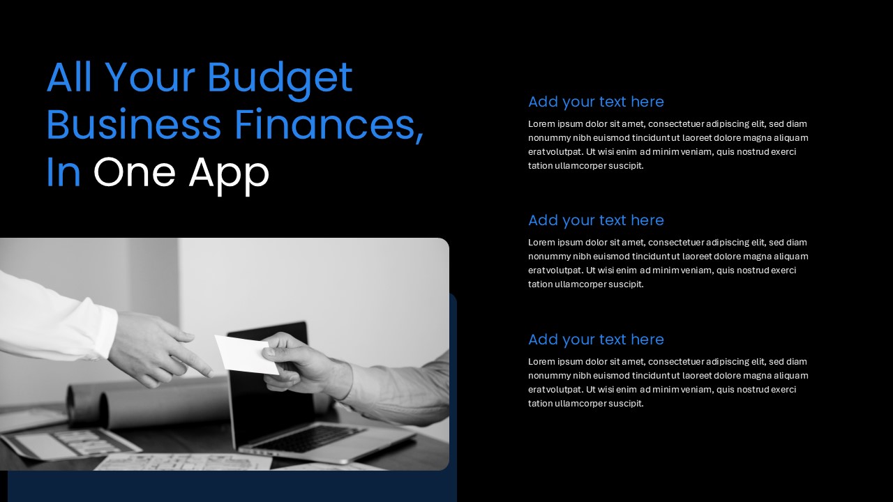 Budget Presentation Template information slide