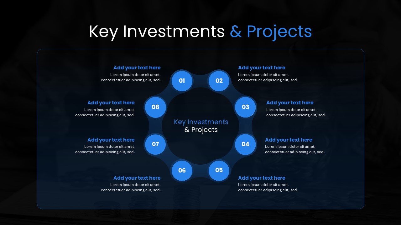 Budget Presentation Template investments slide