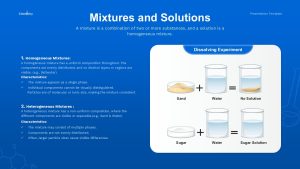 Chemistry PowerPoint Deck Template Mixtures and Solutions Slide