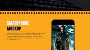 Free Cinema PowerPoint Slide Mobile Mockup