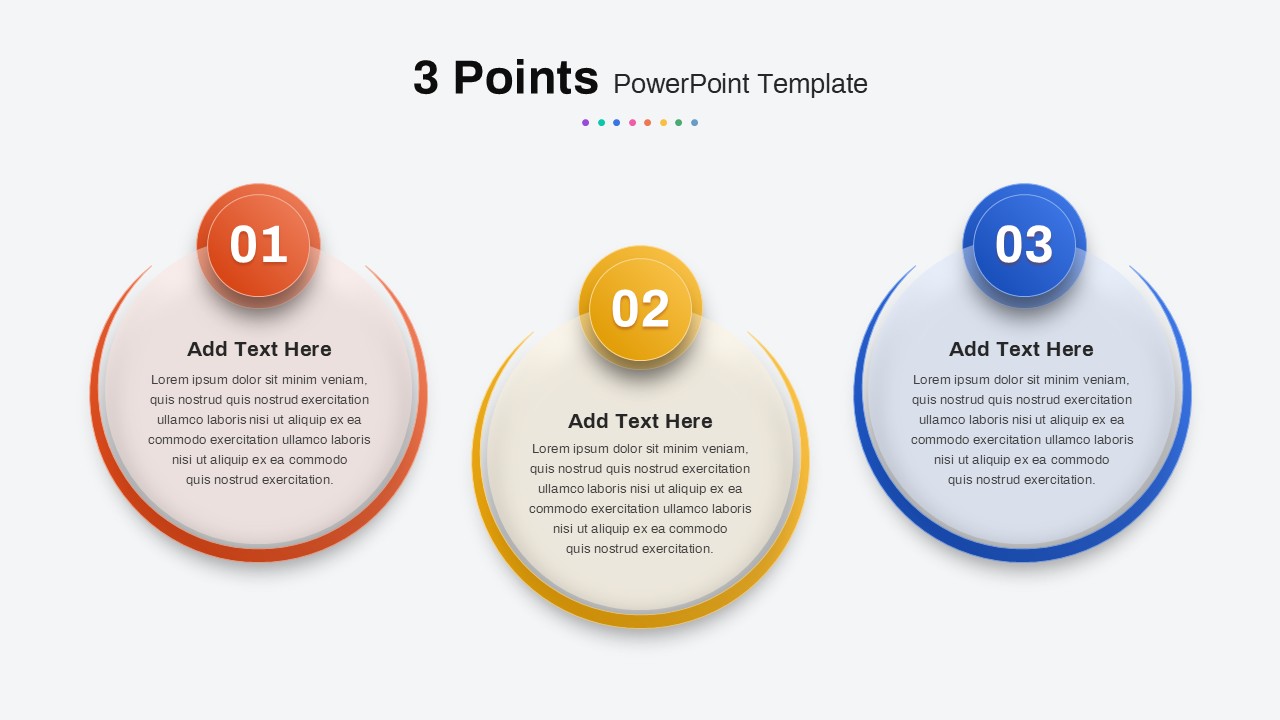 Points PowerPoint Template circle