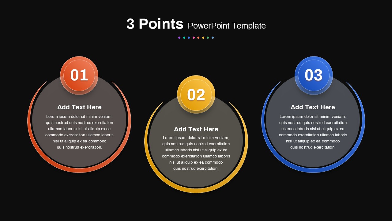 Points PowerPoint Template circles