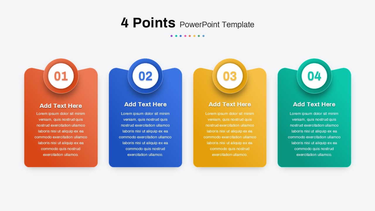 Points PowerPoint Template columns