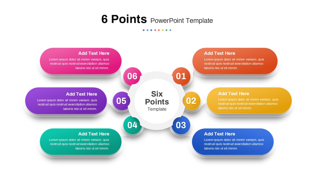 Points PowerPoint Template pills