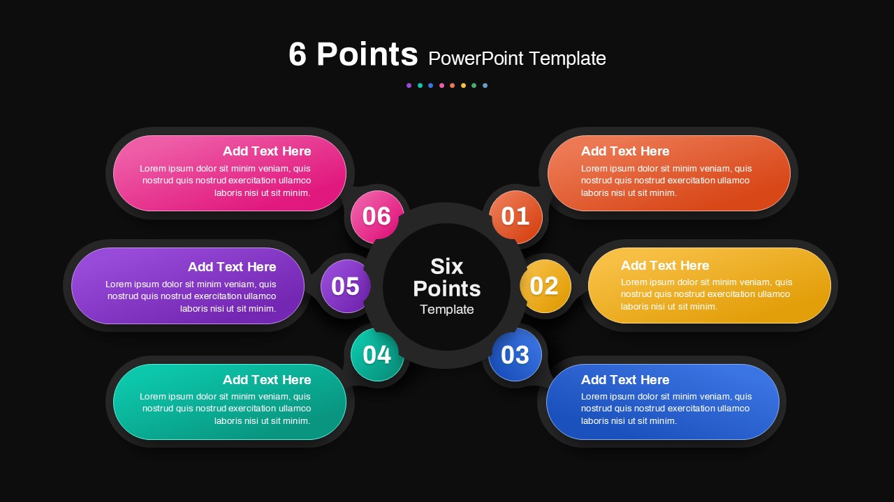 Points PowerPoint Templates pills