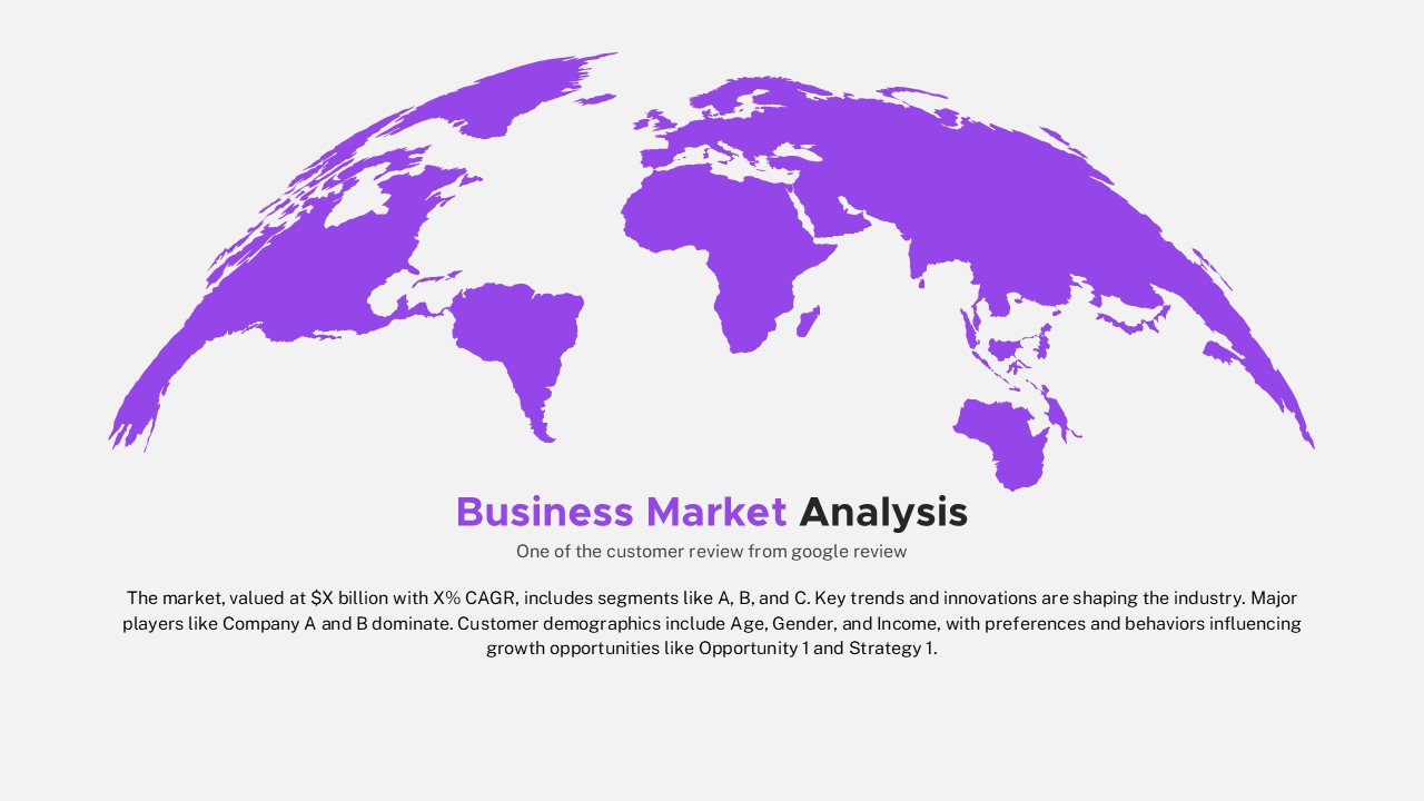 Sales Presentation Animated PowerPoint Template for Business Market Analysis